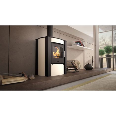 Poêle à bois AMOS 9 kW en plusieurs couleurs - Couleur: Blanc