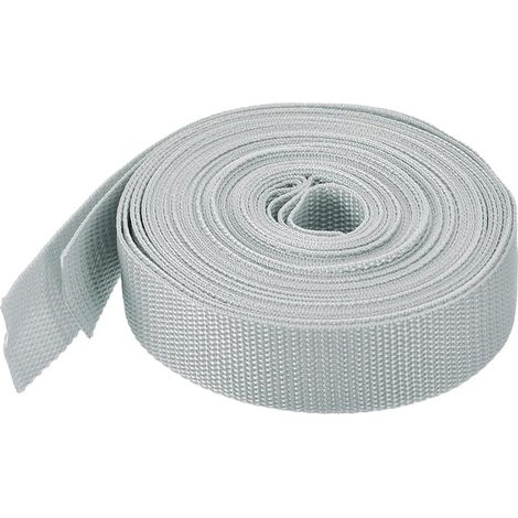 Sangle légère en polypropylène 3,8 cm 9,1 m pour sac à dos, sangle de cerclage gris pâle pour bagages en plein air sangles cargo (1/5)