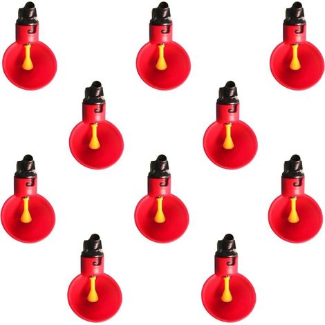 10 pièces volaille eau potable tasses automatique en plastique poulet Cage bols d'eau caille Piegon abreuvoirs pour bétail poulet