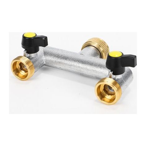 Ensemble de séparateur de Tuyau d'arrosage à 2 Voies, connecteurs de Tuyau d'eau, Distributeur de Robinet de Valve Individuel extérieur pour Le Lavage de Voiture d'irrigation de Jardin (1/5)