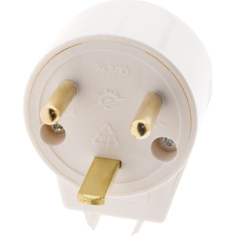 Zenitech – Fiche électrique mâle 20A coudée 2P+T – Intensité 20A – Tension 230V – Puissance 4000W – Sortie coudée – Certification NF