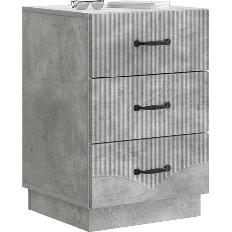 Maison Exclusive - Nachttisch Betongrau 43 x 41 x 63,5 cm Holzwer