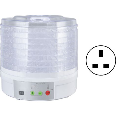 Déshydrateur alimentaire 350W 8 plateaux amovibles sans BPA, sécheur électrique pour viande séchée, fruits, légumes, blanc, prise UK 220V (1/5)