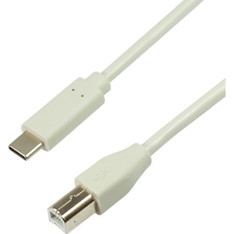 LogiLink CU0161 cable USB USB 2.0 2 m USB C USB B Gris