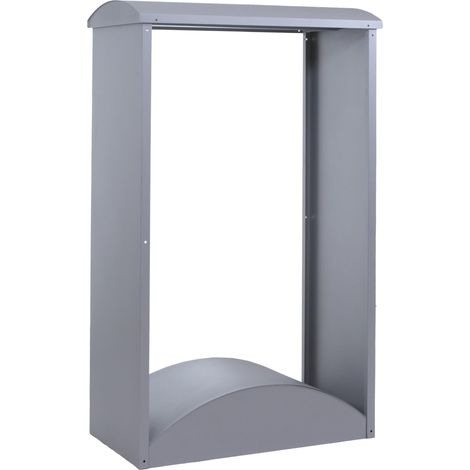 Rangement pour bois de chauffage HWC-P77, étagère pour bois de cheminée/bois de chauffage, abri pour bois, extérieur, mé