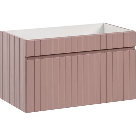 Meuble sous vasque à suspendre ICONIC rose 80 cm (1/5)
