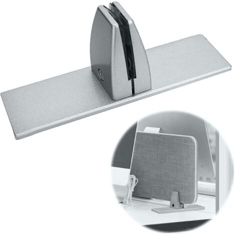 Pince à verre réglable en alliage d'aluminium, support en plexiglas, clip de séparation pour cloison de confidentialité de 3 à 25 mm, bureau, laboratoire, 1 pièce, argent