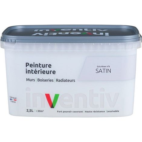 Peinture Intérieure Satin Gris Hiver 6 - INVENTIV 2,5L