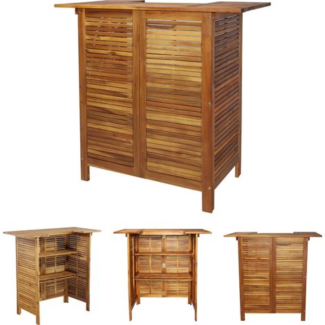 The Living Store - Stehtisch 110x50x105 cm Akazienholz Massiv (1/5)