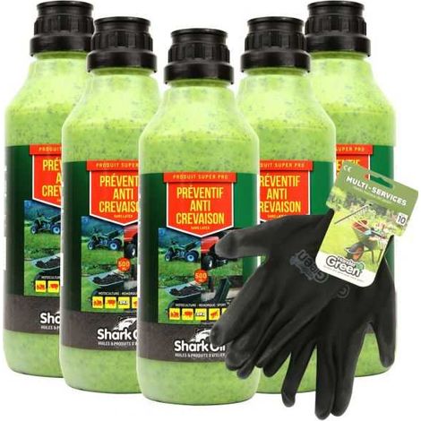 Préventif anti-crevaison Shark Oil OKO 500 ml par 5 + gants multi-services (1/5)