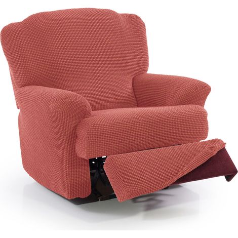 Housse Super élastique pour Fauteuil Relax de 70 à 90 cm Modèle Novel Housse de Fauteuil inclinable Pieds séparés Protecteur en Tissu Jacquard Toucher Coton (1/5)