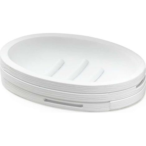 Porte-savon sur pied HELEN, blanc (1/4)