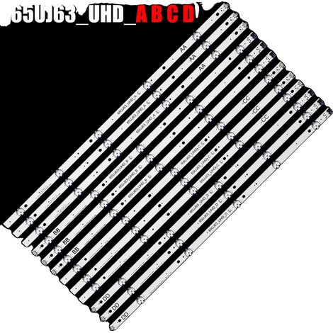 Striscia LED, lunga 1330 mm, 10 LED per striscia, 3 V per LED, compatibile con i modelli 65LG63CJ e 65UJ, in condizioni pari al nuovo. (1/5)