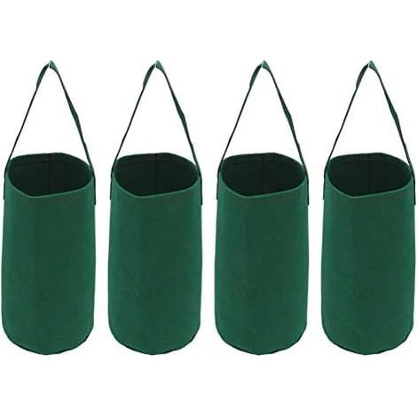 CCYKXA Set of 4 Upside-Down Planters, Hanging Garden Tomato Strawberry Planting Bags, Upside-Down Vegetable Planter, Hanging Plant Grow Bag