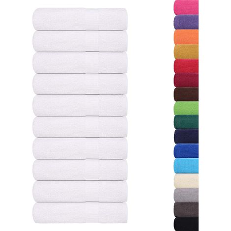 Serviettes de douche FROGN 10 pcs blanc 70x140 cm 360 g/m²