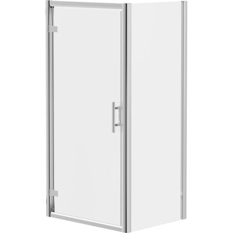 Wholesale Domestic Series 8 Plus Chrome 900mm x 800mm Hinged Door Shower Enclosure (1/5)