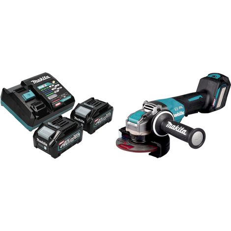 Makita GA 044 GM201 Akku Winkelschleifer 40 V max. 125 mm X-LOCK Brushless + 2x Akku 4,0 Ah + Ladegerät (1/5)