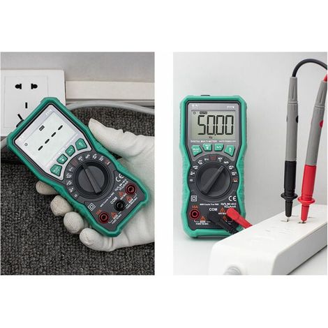 Multimètre numérique automatique, testeur électrique professionnel, mesure de température, de capacité, de tension/courant AC/DC, de résistance/fréquence et de température. (1/4)