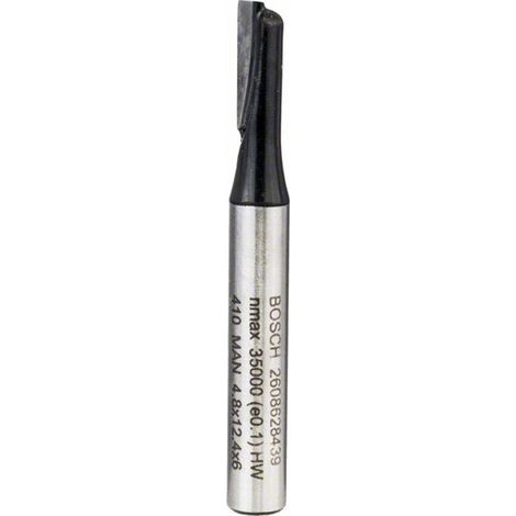 Bosch Nutfräser Standard for Wood, 6 mm, D1 4,8 mm, L 12,4 mm, G 51 mm