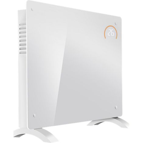 Baridi DH138 Electric Glass Panel Heater, 1500W, Thermostat Controlled 24Hr 7 Day Timer, Wi-Fi Enabled, Remote Control, White