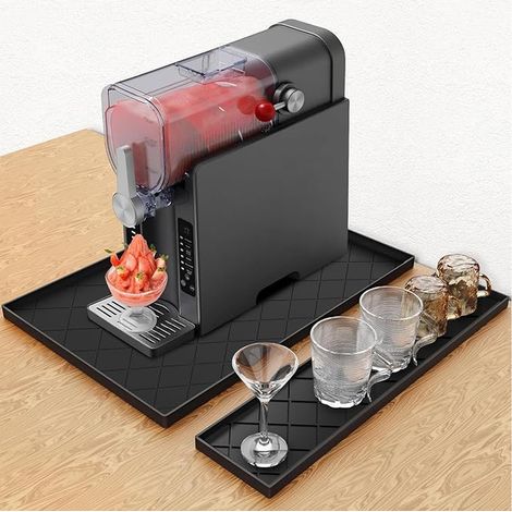 Silicone Mat for Ice Cream Makers Ice Cream Makers, Removable Protective Mats for SLUSHi Ice Beverage Machine FS301, Waterproof and Non-Slip (1/4)