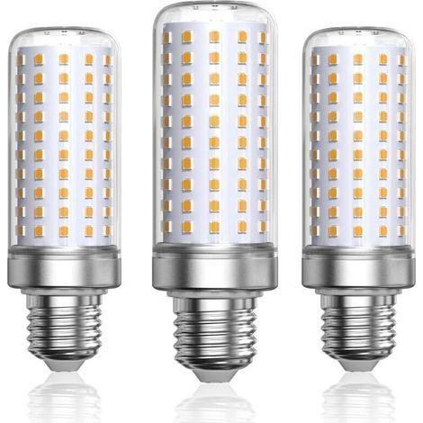 Ampoule LED E27 Blanc Chaud 3000K, 1800LM, Équivaut à Ampoule Halogène 200W Lampe,Ampoules Maïs Lampe Led E27 pour salon, lustre, porche (Non dimmable,Lot de 3) (1/4)