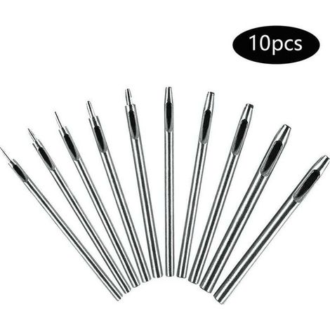 Perforateur Cuir 10 Pièces Emporte Pièce à Frapper Pointeau a Frapper Emporte Piece Cuir Papier Joint Moteur Creux Trou Poinçon Creux en Acier Rond Set Poinçon Creux En Cuir (1/4)