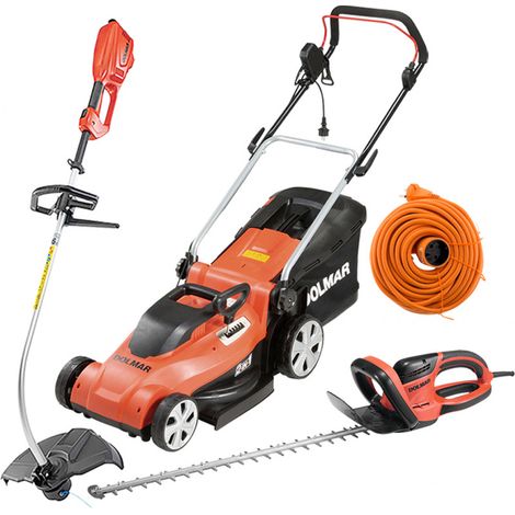 PACK - DOLMAR Tondeuse 1600W 41cm EM410 + Coupe-Herbe 1000W ET101C + Taille-Haie 670W 65cm HT6510 + Rallonge 40m