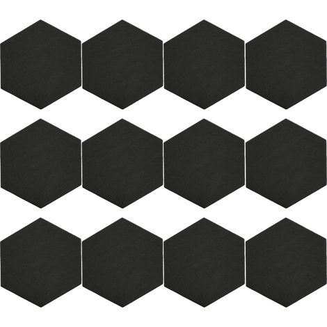 Lot de 12 panneaux acoustiques hexagonaux en polyester haute densité, insonorisants et isolants, à bords biseautés, pour la maison, le studio ou le bureau. (1/5)