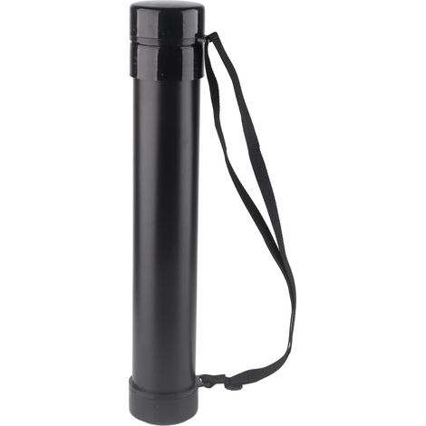 Tube de rangement pour dessins noir, épais et robuste, collection de peinture télescopique extensible (1/5)