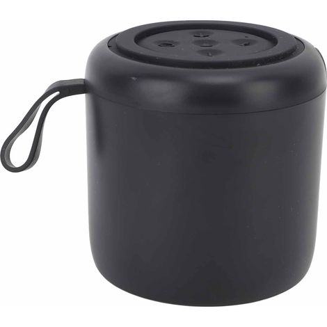Mini enceinte sans fil avec commande vocale IA, enceinte Bluetooth portable, caisson de basses et lumières pour fêtes en extérieur (noire) (1/5)
