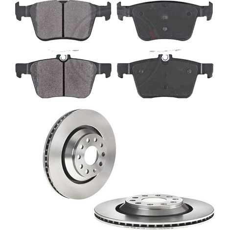KIT FRENI POSTERIORI compatibile con VW TIGUAN (AD1,AX1) - DISCHI + PASTIGLIE OEM: P 85 124 / 17729 , 18319 /SOSTITUZIONE DIRETTA/BASSA POLVERE/SILENZIOSO (1/5)