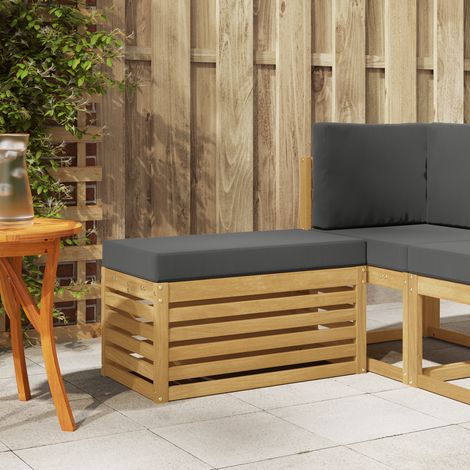 Maison Exclusive - Outdoor Hocker Bank Weiß 80 x 43 x 45 cm Massi (1/4)