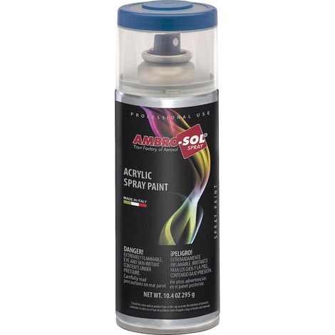 Vernis peinture Acrylique Multi-Usage, Peinture Brillante pour Intérieur et Extérieur, Adapté a Tous Type de Matériau, Aérosol En Fer-Blanc Recyclable de 400 ml, Bleu Trafic (1/5)