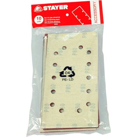 Ensemble-10 feuilles 90 X230-Gr.60 Lom 185 Ponceuse orbitale-embout