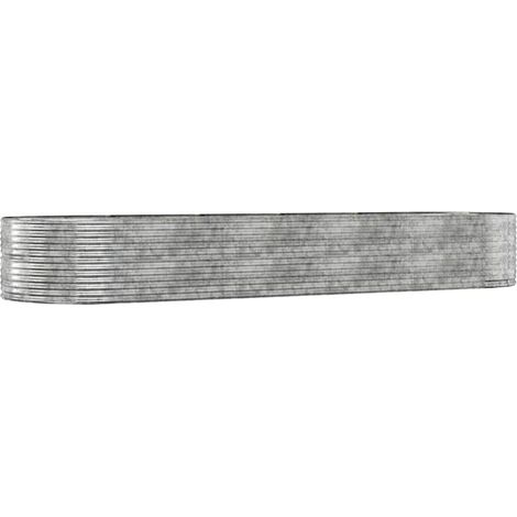 Maison Exclusive - Hochbeet Silbern 447x140x68 cm Verzinkter Stah (1/5)
