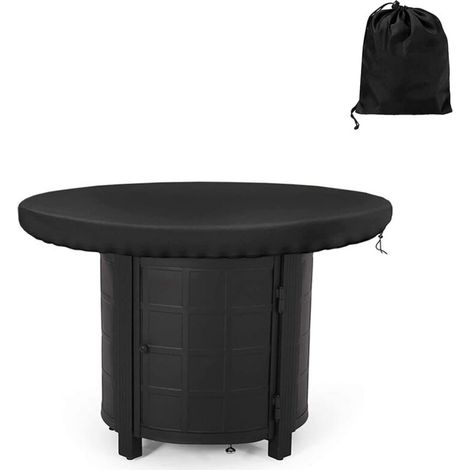 Noir (Diamètre 80 cm) Housse de Protection pour Plaque de Feu   Imperméable, Anti UV 420D, Ronde   Pour Plaque de Cuisson et Barbecue
