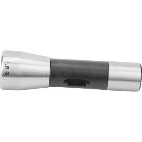 Adaptateur de broche réducteur à cône Morse R8 vers MT1 en acier allié pour tours (1/5)