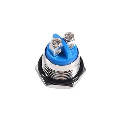 Momentary Push Button On/Off Horn Switch SPST 12V 16mm Car Vehicle Metal Shell (1/5)