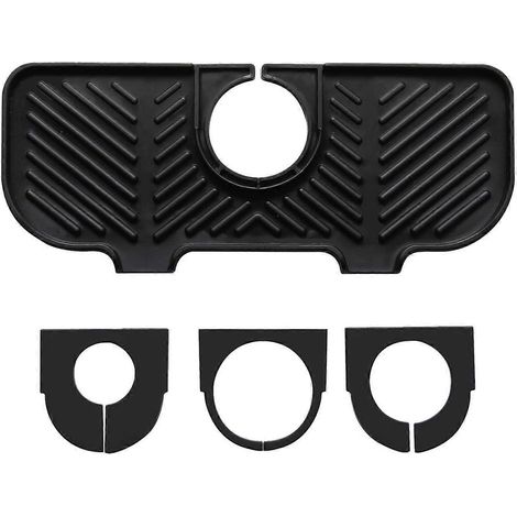 Tapis et doublures compatibles avec la cuisine et la salle de bain, protection universelle pour robinet, évier ouvrable, compatible avec étagère de rangement, anti-accumulation d'eau et imperméable (1/5)