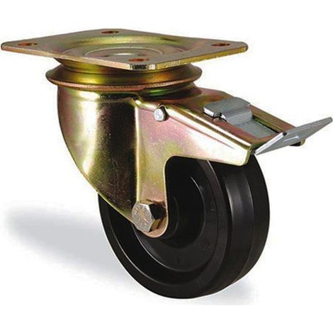 Roulette pivotante à frein phenolique haute température diamètre 150mm charge 300kg