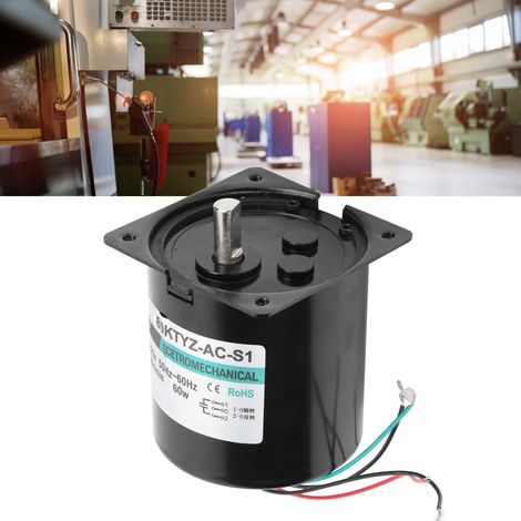 Moteur synchrone AC XD80KTYZ + Condensateur + Support 60 W à aimant permanent, bidirectionnel, à couple élevé et basse vitesse, micromoteur à arbre excentrique, 30 tr/min, 220 V AC, bidirectionnel et (1/5)