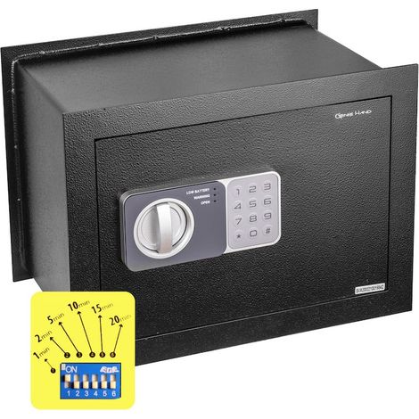 Genie Hand – Cassaforte da Muro a Tempo ad Apertura Ritardata, Anti Rapina, con Adesivo per Vetrina di Deterrenza – Serratura B-Class – Sistema Anti Bounce