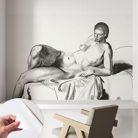 Papier peint autocollant adhésif avec motifs pour salon et chambre accessoire stylé pour votre intérieur Nu artistique 104x70 cm (1/5)