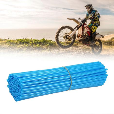 72 protections de rayons de vélo décoratives et universelles pour VTT et vélos enfants (bleu) (1/5)