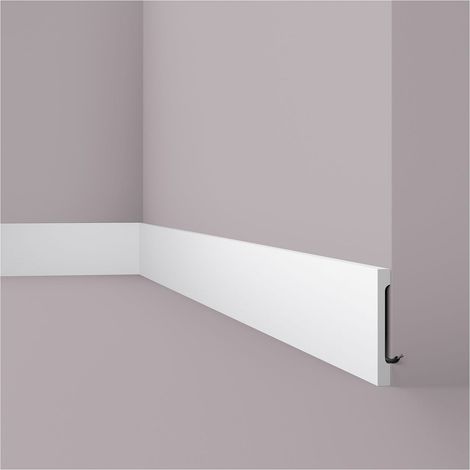 Zócalo NMC FD15S WALLSTYL Noel Marquet Moldura decorativa Perfil de estuco diseño moderno blanco 2 m