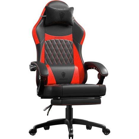 Dowinx Gaming Stuhl Racing Chair Gamer Sessel Lendenstütze 150KG rot (1/5)