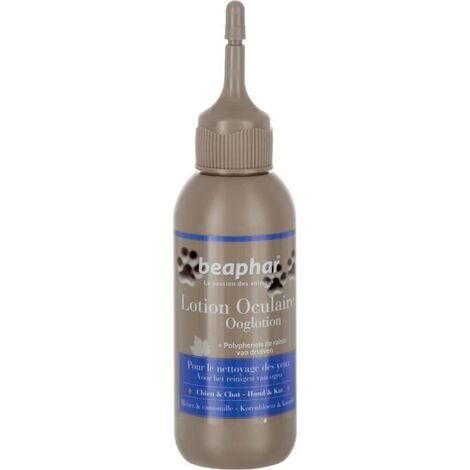 Lotion nettoyante oculaires pour chien et chat Désignation : Lait nettoyant oculaires Conditionnement : 125 ml Beaphar 451071 (1/2)