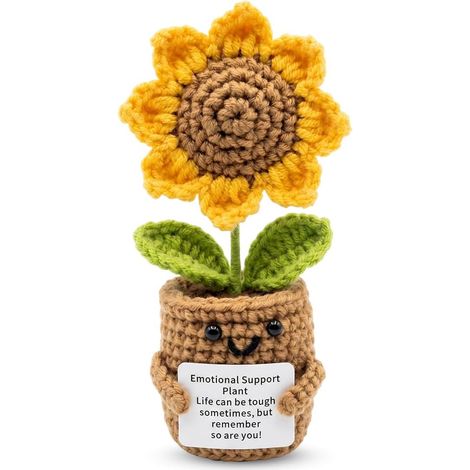 Cadeau Bonne Humeur,Idee Surprise Handmade,Anniversaire Maman,Fete Mere,Maitresse Collegue Amie Fille Femme Tante Madame Professeur,Crochet Deco Maison Bureau (1/5)