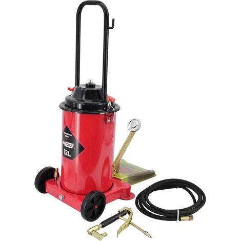 AWTOOLS Fußbetätigter Wasserkolben auf einem 12-Liter-Behälter